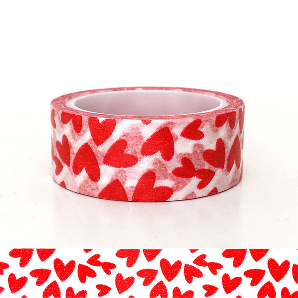 Art And Craft Valentine - 5 Rollen Rotes Washi-Tape mit Liebesmuster,