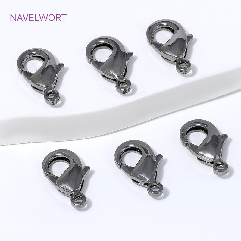 Art Craft Ideas - Schwarz plattierter Messing-Karabinerverschluss 12mm, Zubehör für