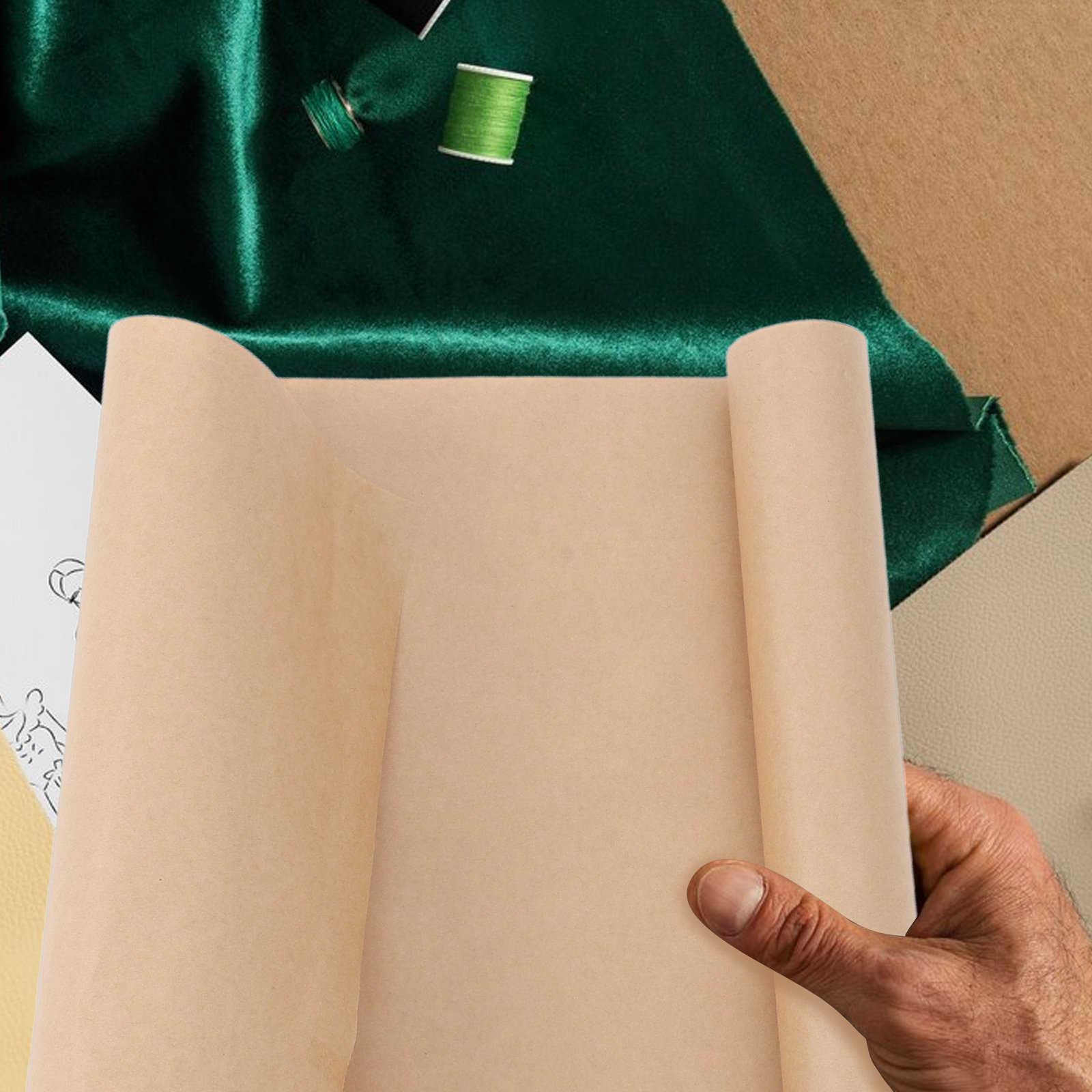 Art Craft Table - Braune Geschenkpapierrolle, große Kraftpapierrolle für DIY-Bastelarbeiten,