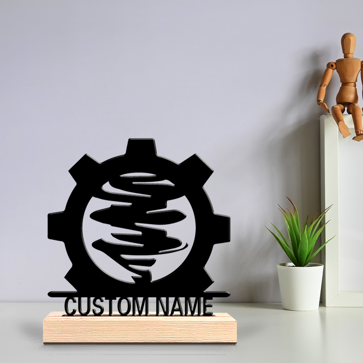 Art Craft Table - 1 Stück Kreative Gear Tornado Blechstatue