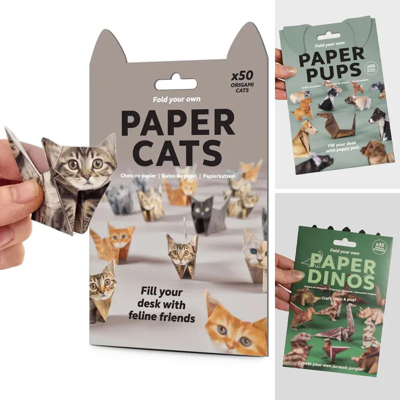 Art Craft Dinosaurs - Kreatives DIY Origami-Papier-Set 50 Blatt Tier-Faltpapier