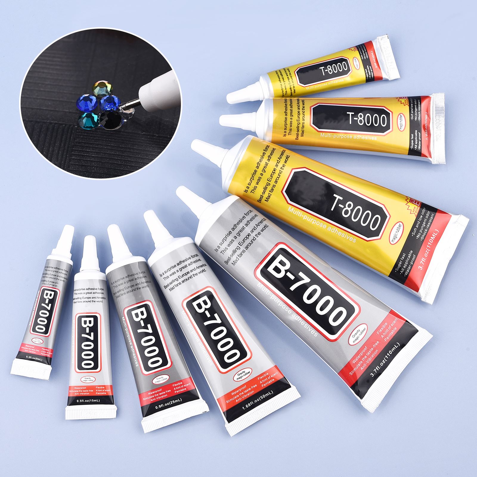 Art Craft Glue - 9/15/50/110 ml B-7000 Kleber T-8000 Kleber