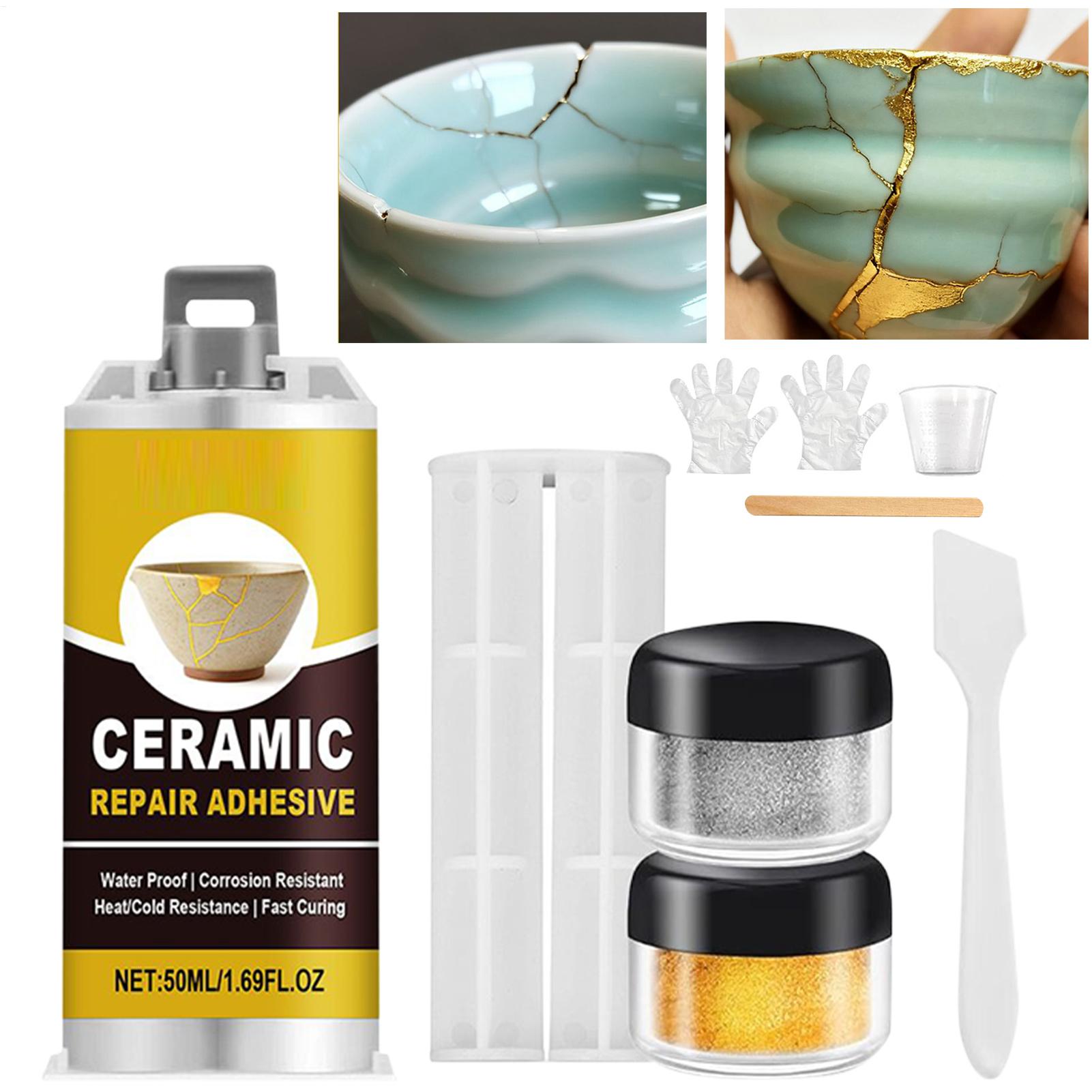 Art Craft Glue - Kintsugi Reparatur-Set Gold Keramikkleber Lebensmittelsicherer Klebstoff