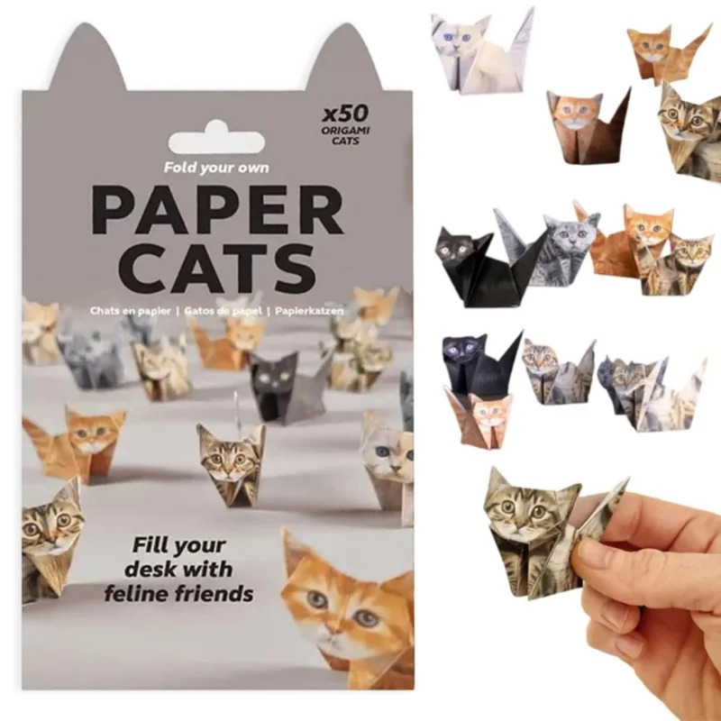 Art Craft Dinosaurs - 50 Blatt kreatives DIY-Origami-Papier, Tier-Faltset, Katzen,