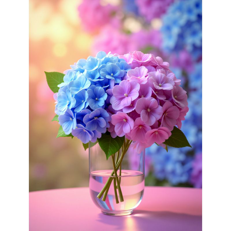 Art Craft Ideas With Paper - Diamond Painting Set Kunstbedarf Diamant-Stickerei Hortensie