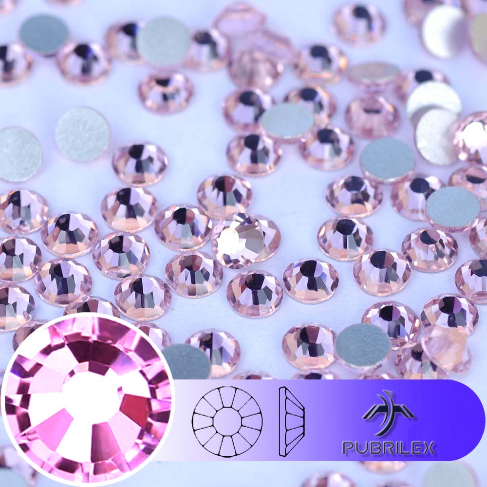 Art Craft Rose - Leichte rosafarbene Nagelkunst-Strasssteine aus Glas, nicht