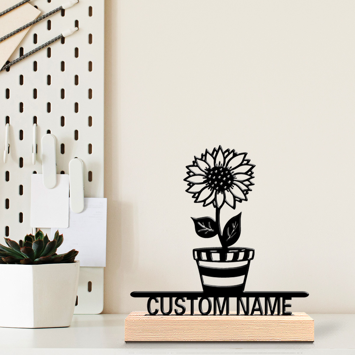 Art Craft Names - 1 Stück Einfache Blumenfigur mit Anpassbarem
