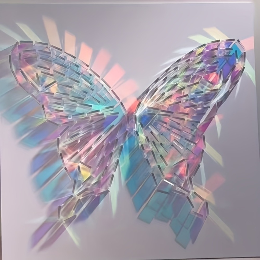Art Craft Market - Schillernde Acryl-Spiegelkacheln 30x30mm Regenbogen-Quadrat-Mosaikstücke für DIY-Bastelarbeiten