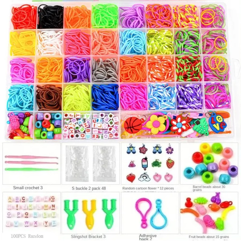Art Craft Ideas - 4300+ Stück 32-Farben-Set mit leuchtenden Gummibändern