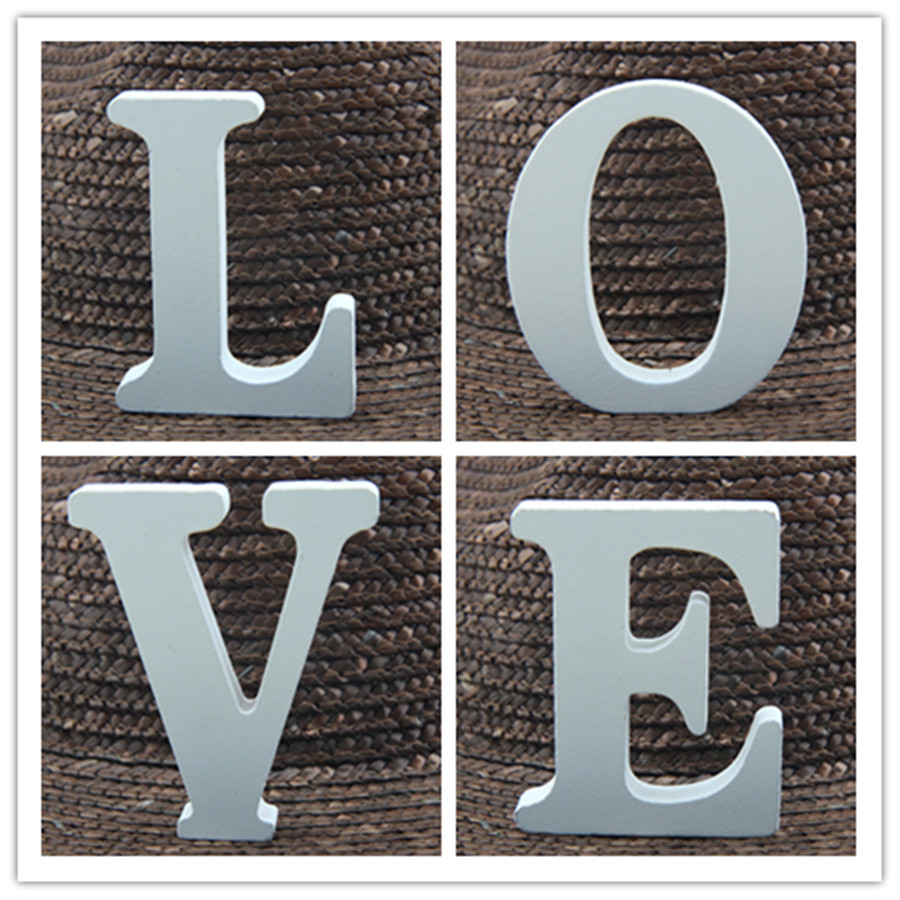 Letter S Art Craft - 1pc 8CM Weiß Holz Brief Englisch