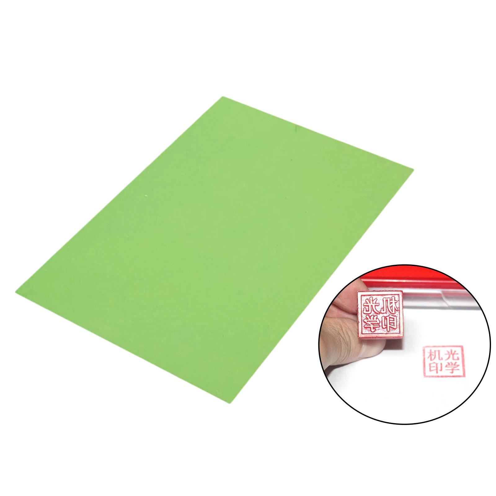 Stamping Ink Pad - Fotopolymer-Platte Grünes Harz Druckpolymer-Blatt für Stempelschnitzerei