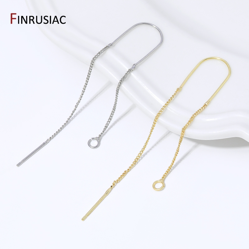 Art Craft Ideas - 18K vergoldete Messing-Ohrringe mit langer Quastenkette,