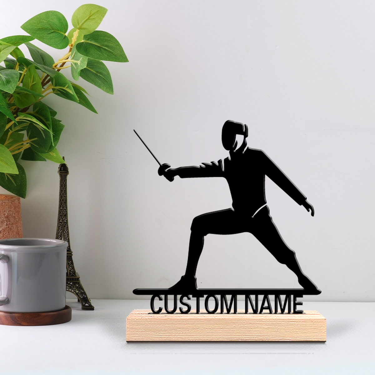 Art Craft Names - 1 Stück Einfache Zaun-Skulptur mit Anpassbarem
