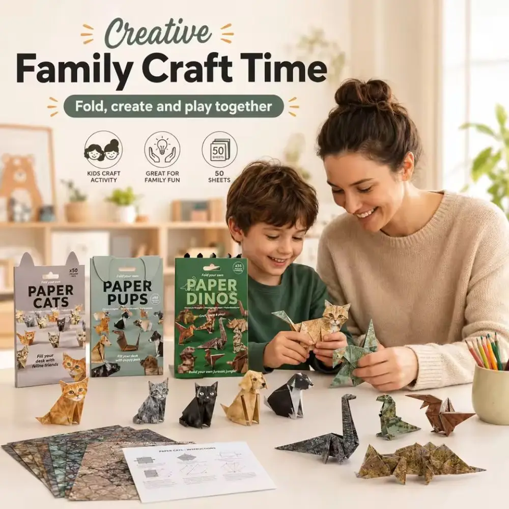 Art Craft Dinosaurs - Kreative DIY Papierkatzen 50 Blatt DIY