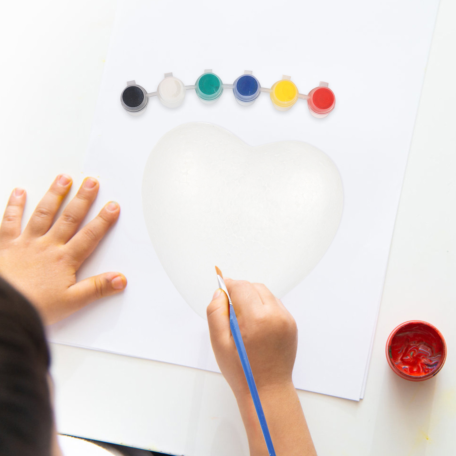 Herzförmige Polystyrol-Bastelh – Art And Craft Valentine Bewertung und Preis