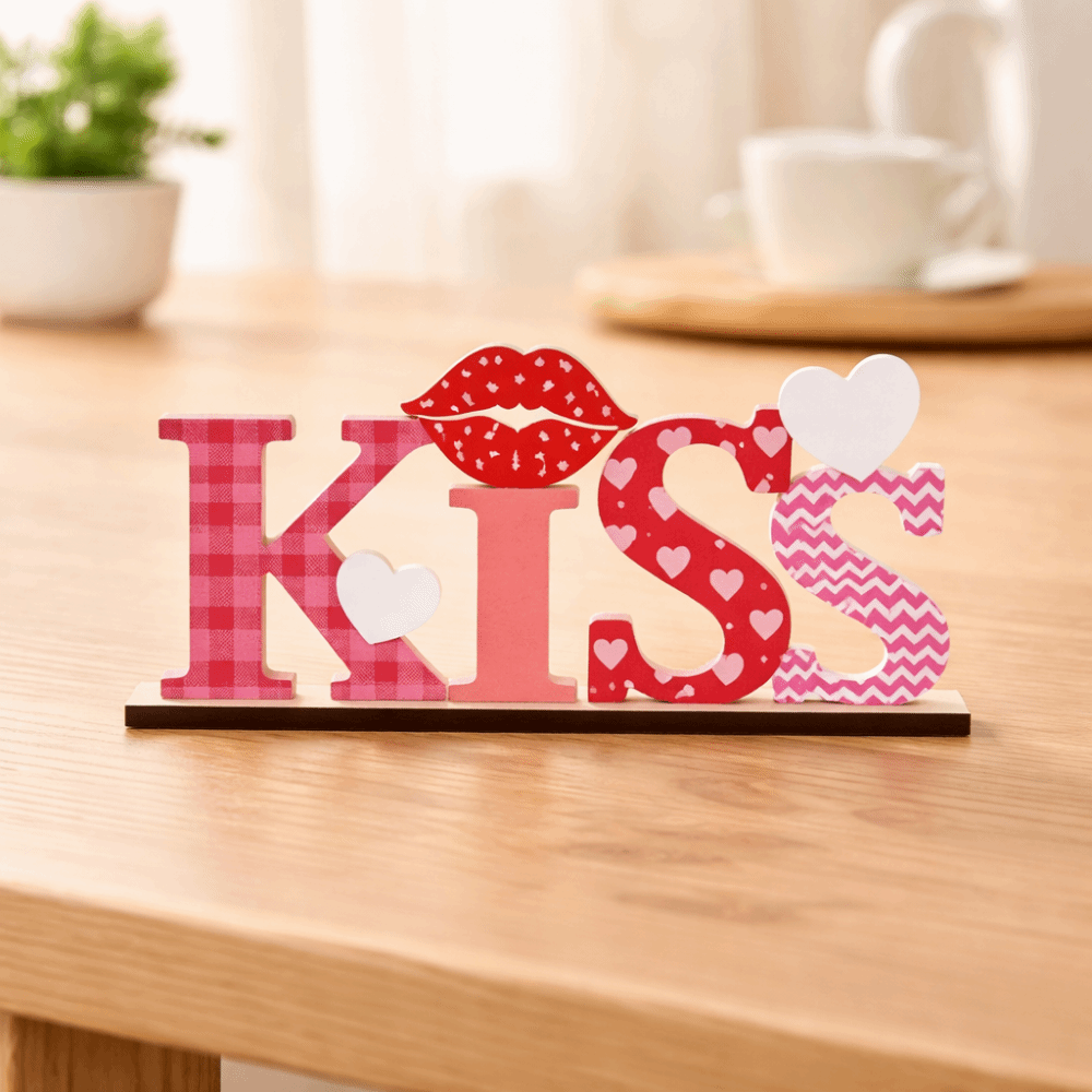 LOVE KISS Holzknoten-Ornament  – Art And Craft Valentine Bewertung und Preis