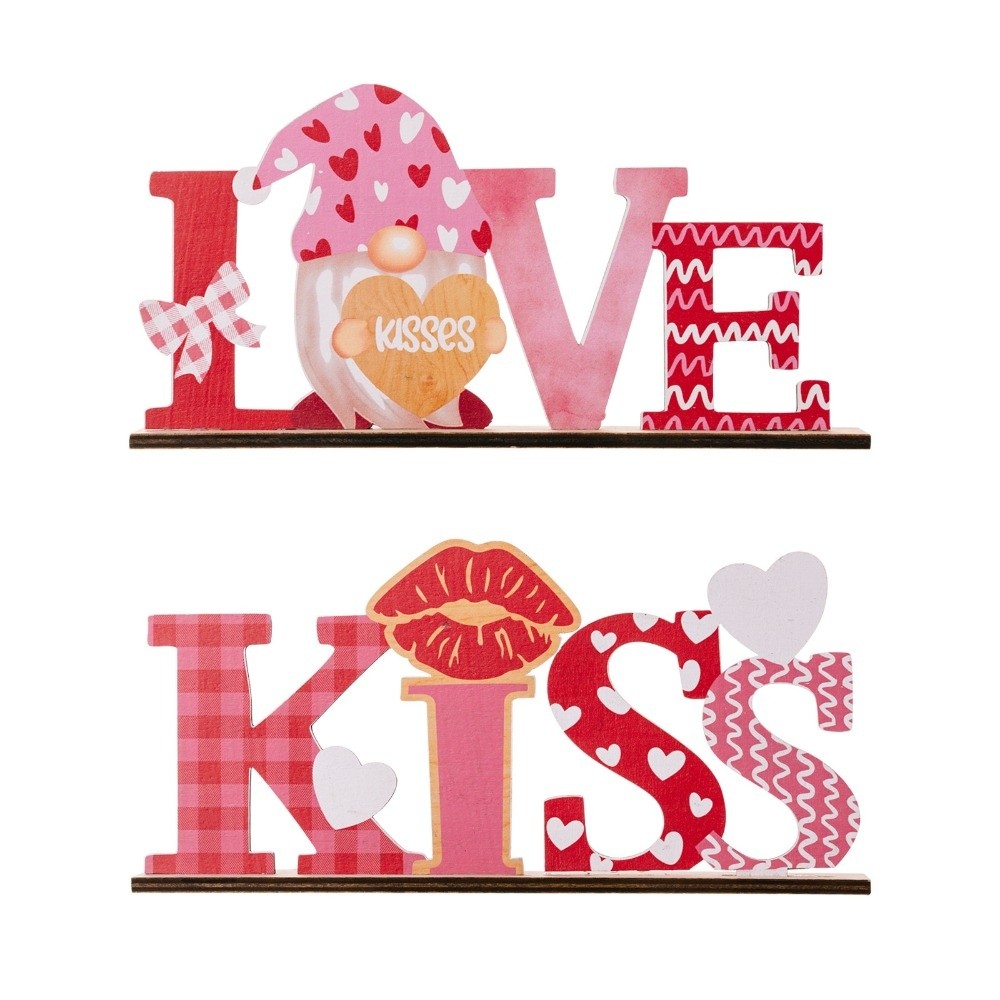 LOVE KISS Holzknoten-Ornament  – Art And Craft Valentine Bewertung und Preis