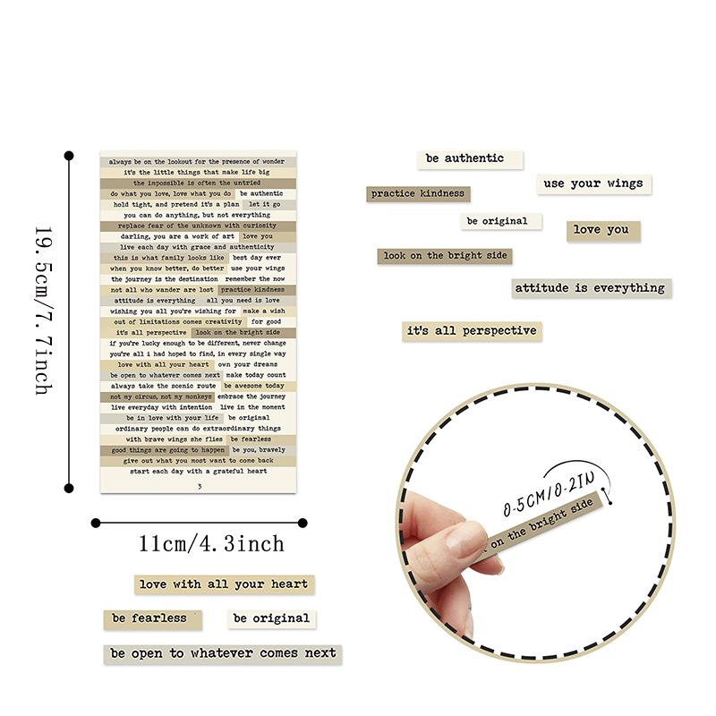 8 Stück braune Notizaufkleber, – Art Craft Journal Bewertung und Preis