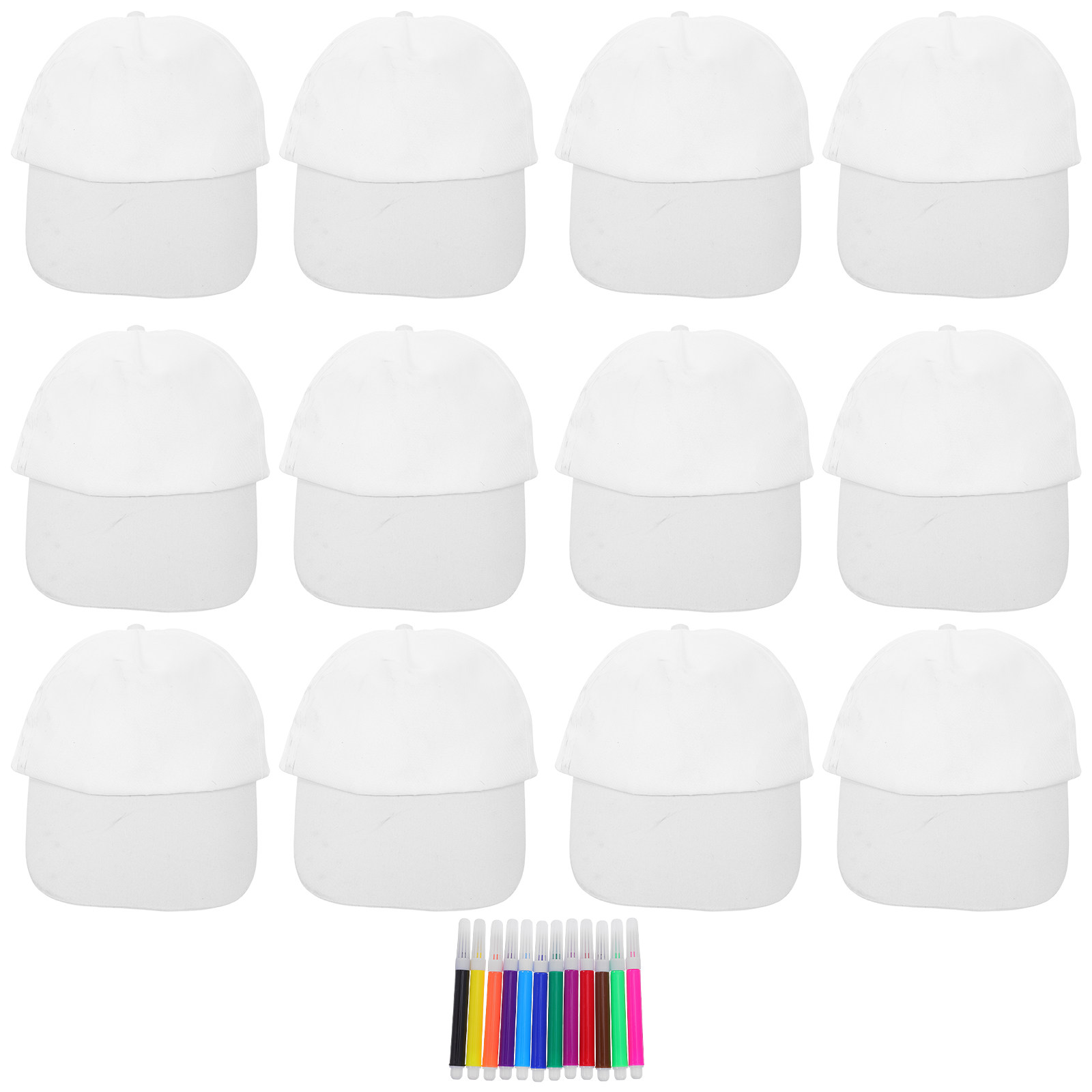 1 Set Weiße Baseballkappen für – Art Craft Hat Bewertung und Preis