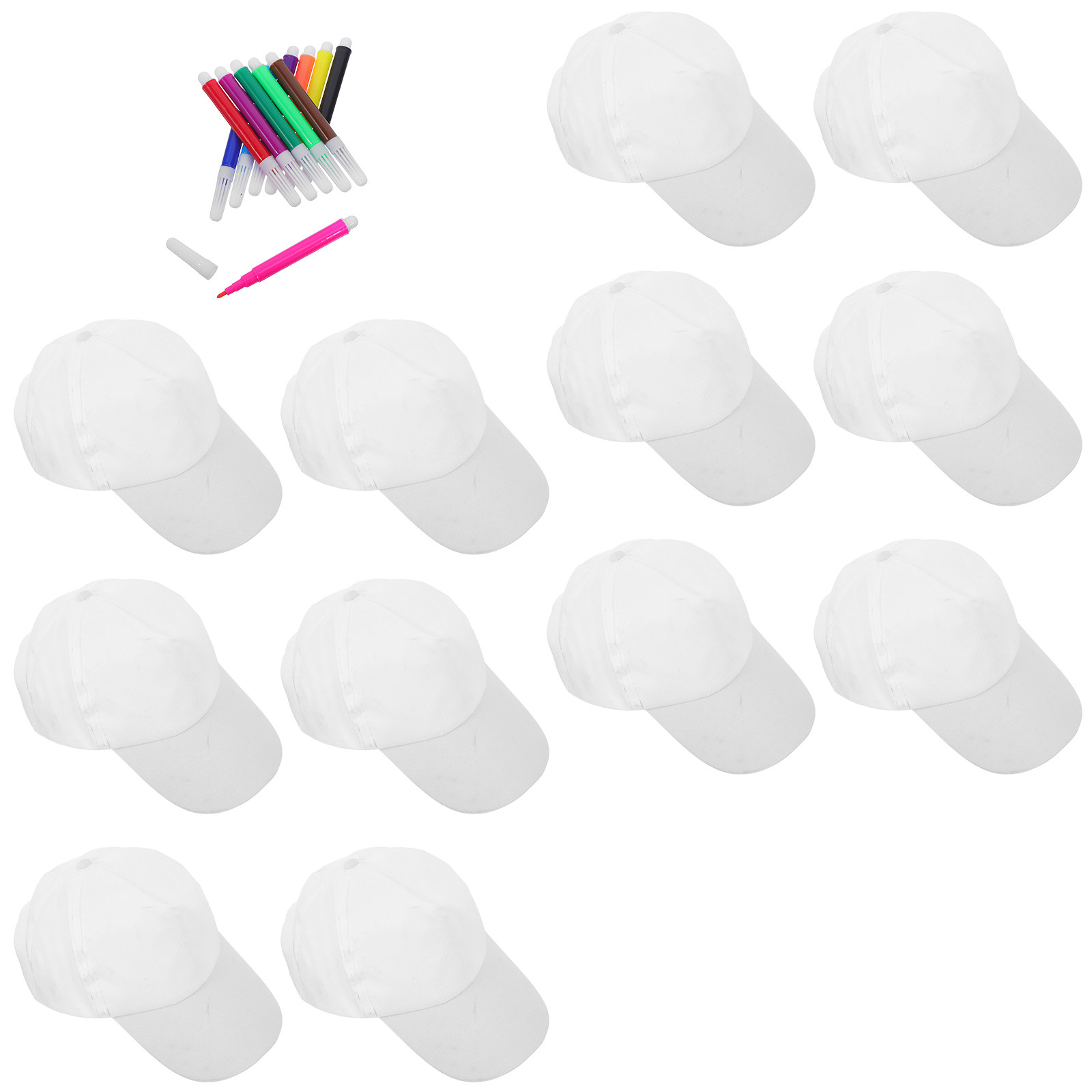 1 Set Weiße Baseballkappen für – Art Craft Hat Bewertung und Preis
