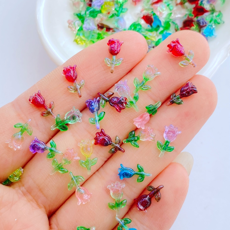 100 stücke Harz Glitter Mini n – Art Craft Rose Bewertung und Preis