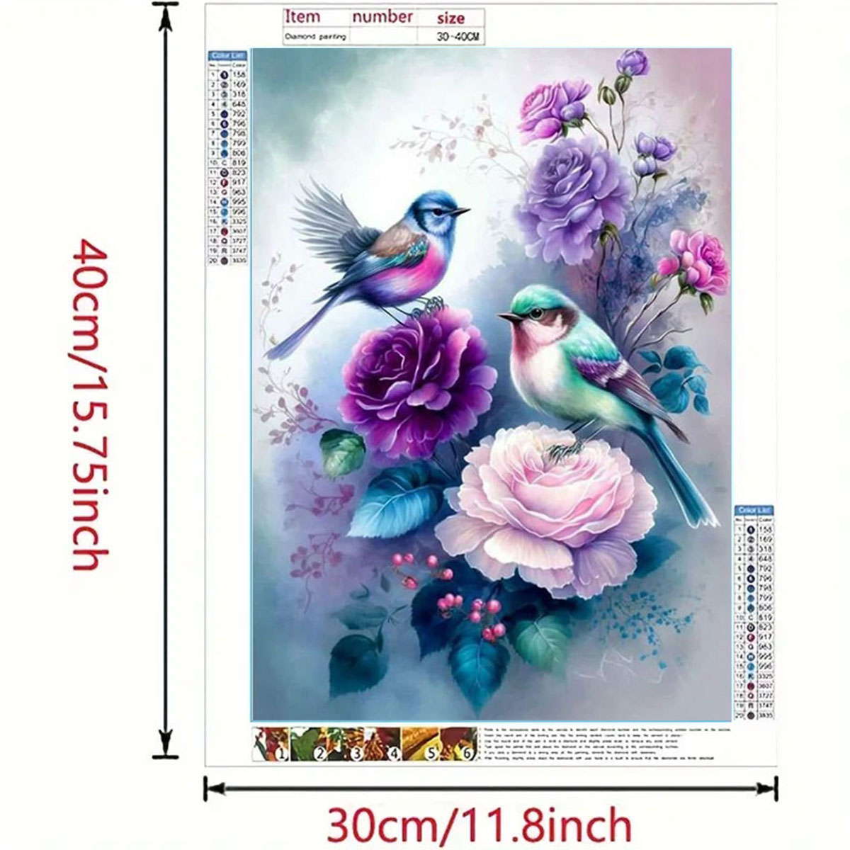 1 Set Diamant-Malerei „Vogelge – Art Craft Flower Bewertung und Preis