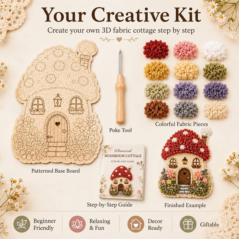 3D Pilzhaus Poke Art DIY-Set S – Art Craft Us Bewertung und Preis