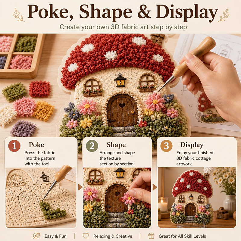 3D Pilzhaus Poke Art DIY-Set S – Art Craft Us Bewertung und Preis