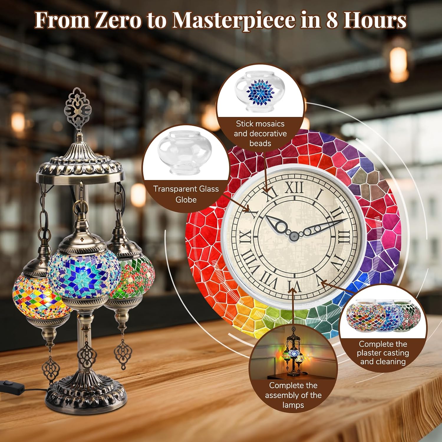 DIY 3-Kugel Türkisches Mosaik- – Art Craft Table Bewertung und Preis
