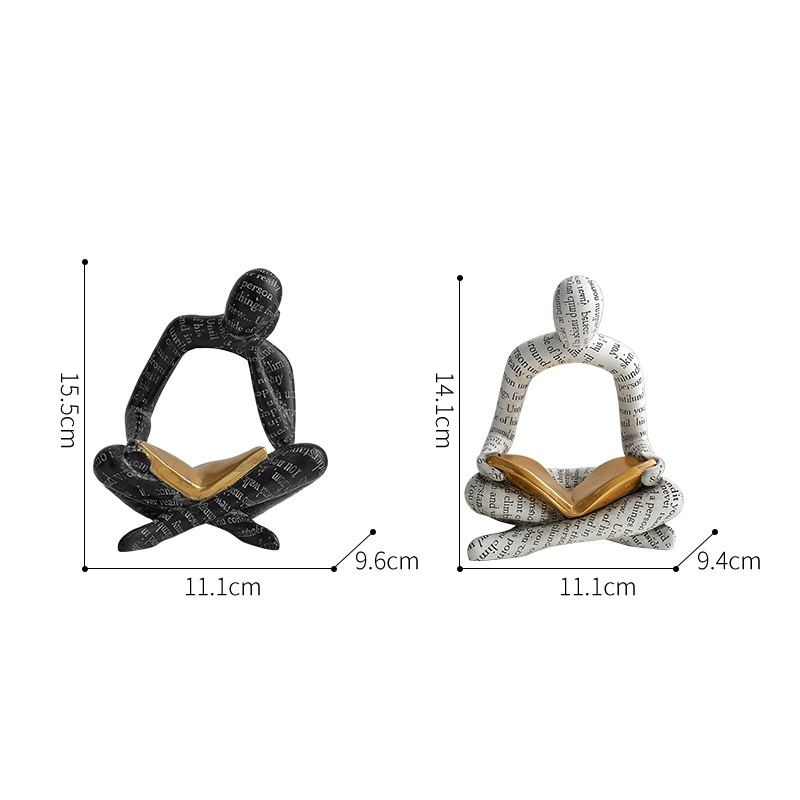 Lesende-Paar-Ornamente, hohl,  – Letter S Art Craft Bewertung und Preis