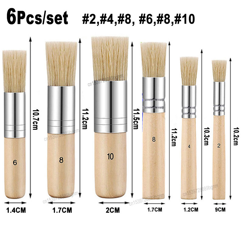 3/6 Stück Borstenhaar Schablon – Art Craft 2 Year Olds Bewertung und Preis