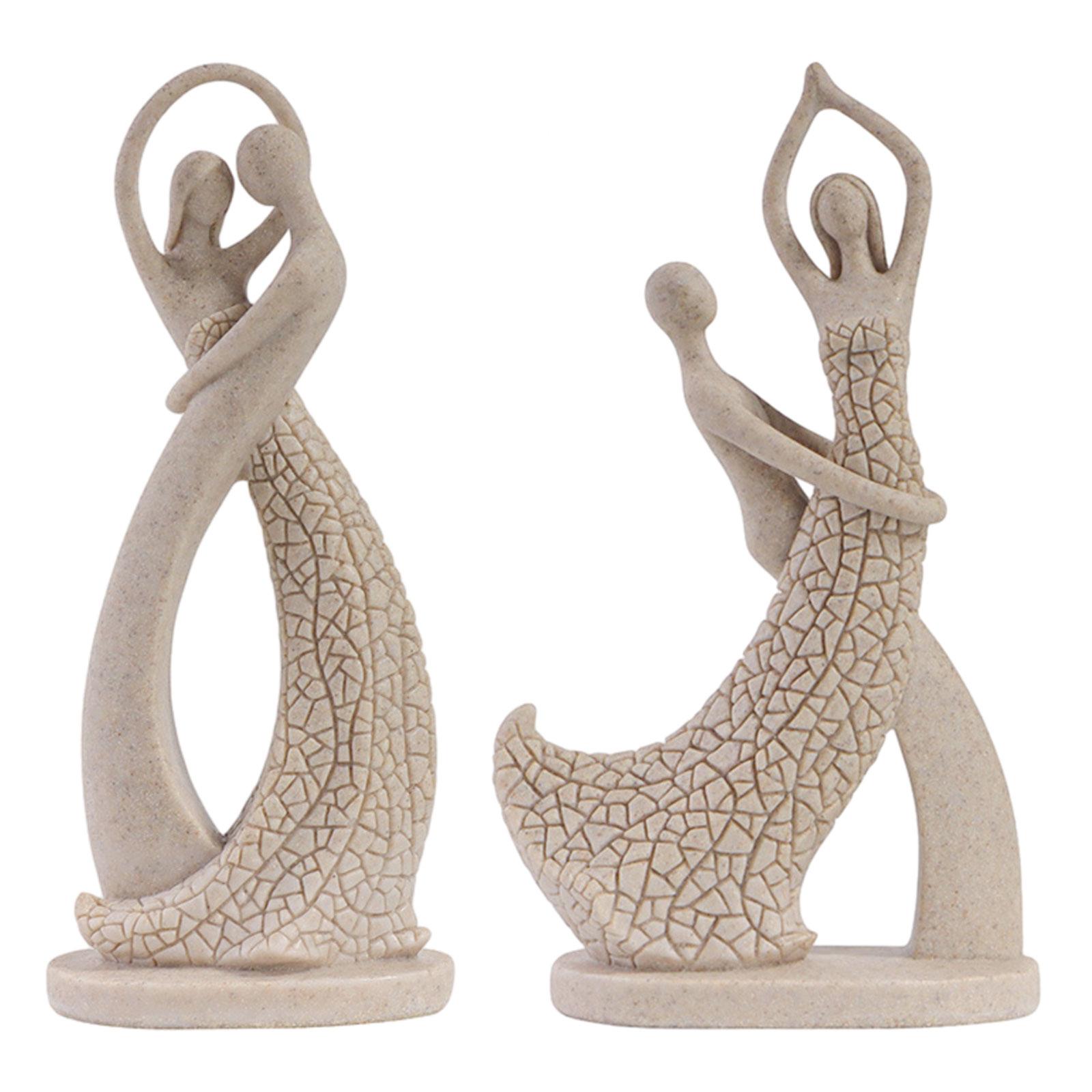 Umarmende Paarstatue, abstrakt – Art And Craft Valentine Bewertung und Preis