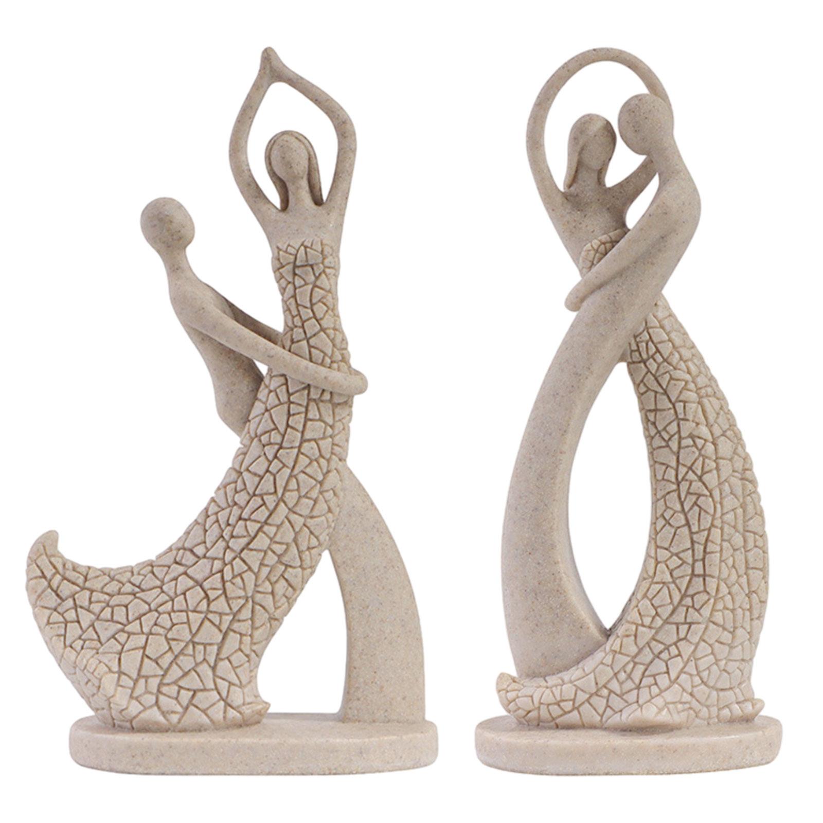 Umarmende Paarstatue, abstrakt – Art And Craft Valentine Bewertung und Preis