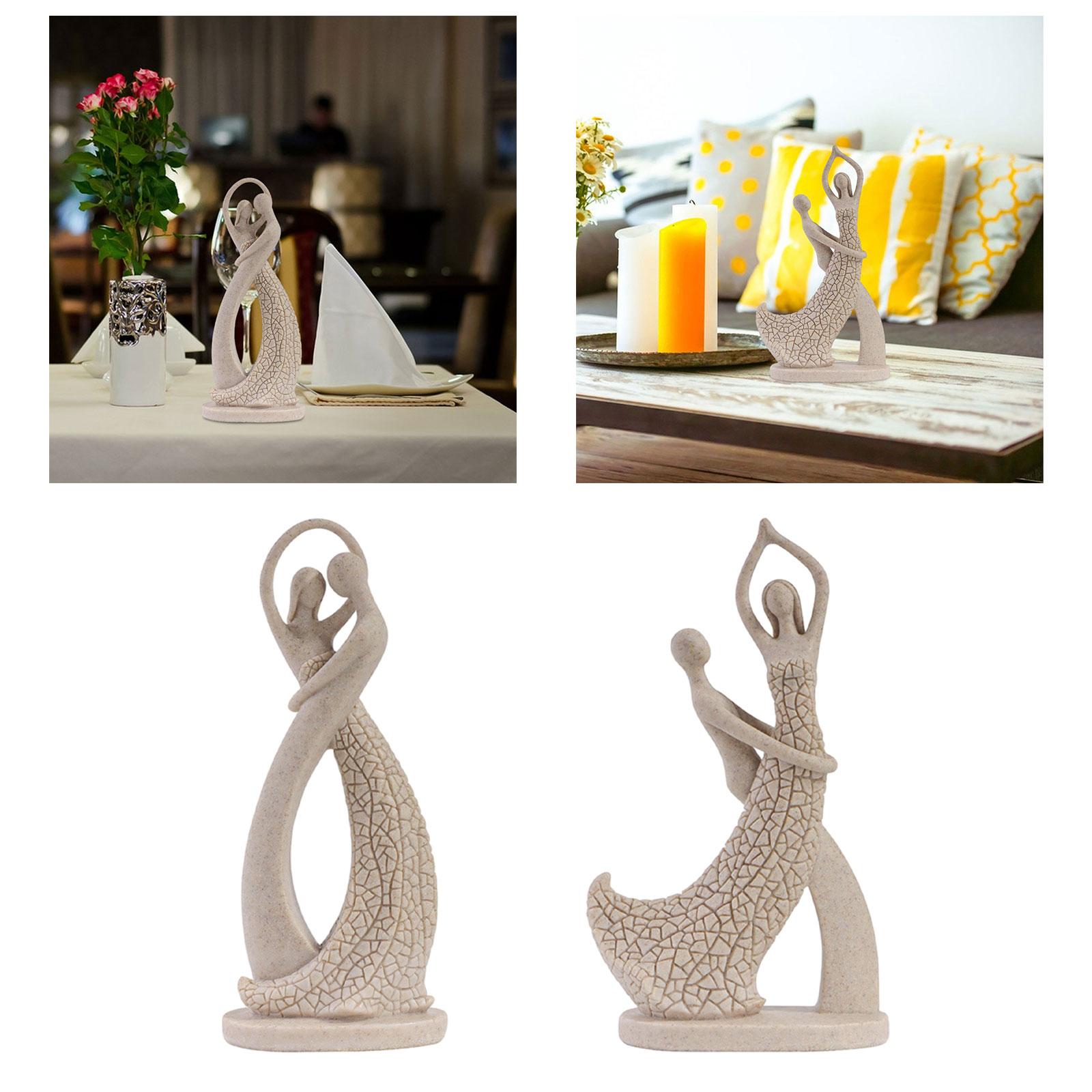 Umarmende Paarstatue, abstrakt – Art And Craft Valentine Bewertung und Preis