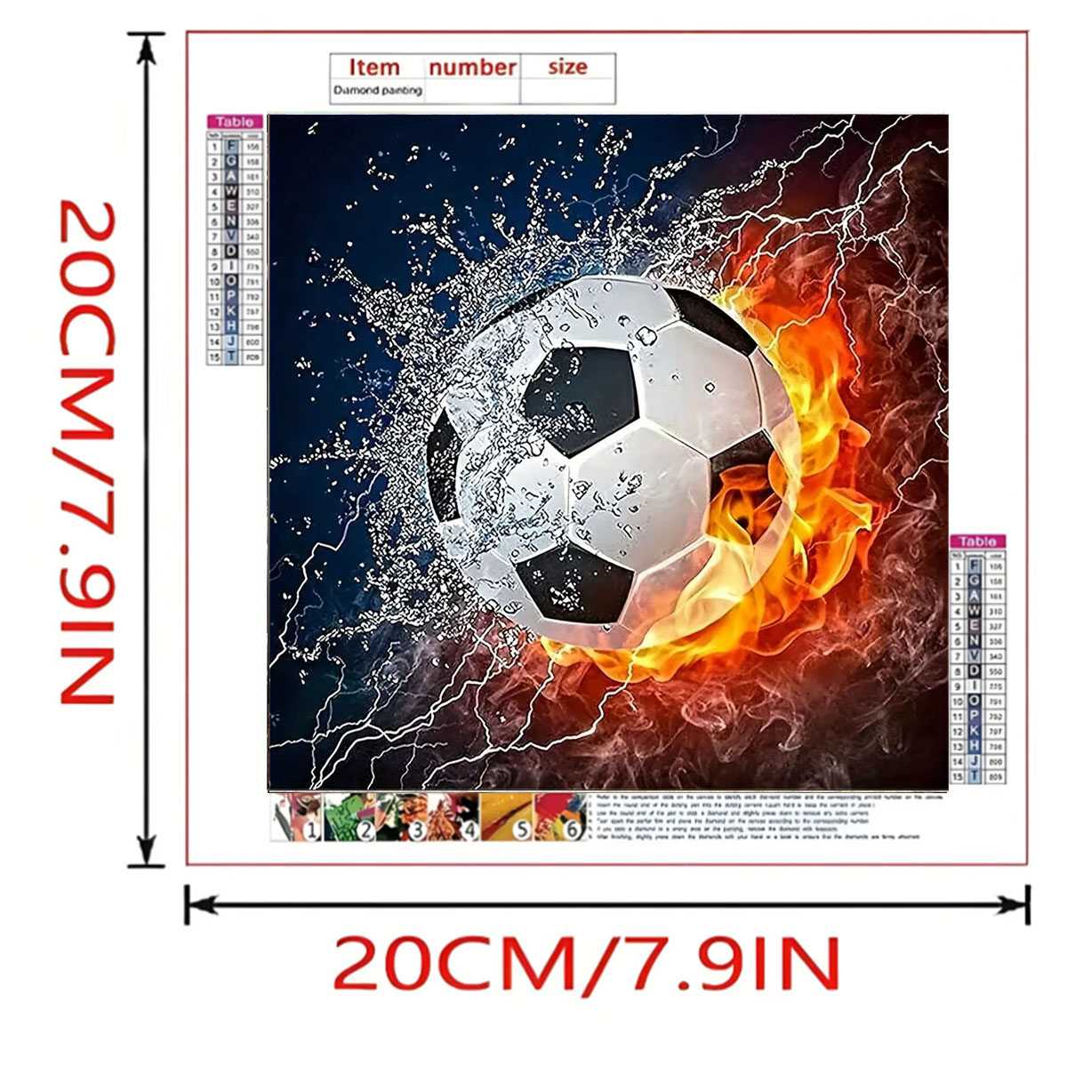 Ein Set Fußball-Diamantmalerei – Art Craft Adult Bewertung und Preis