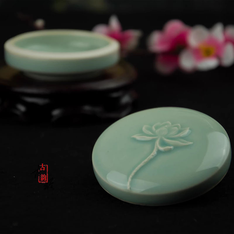 Antike Tintenbox aus Celadon-K – Stamping Ink Pad Bewertung und Preis