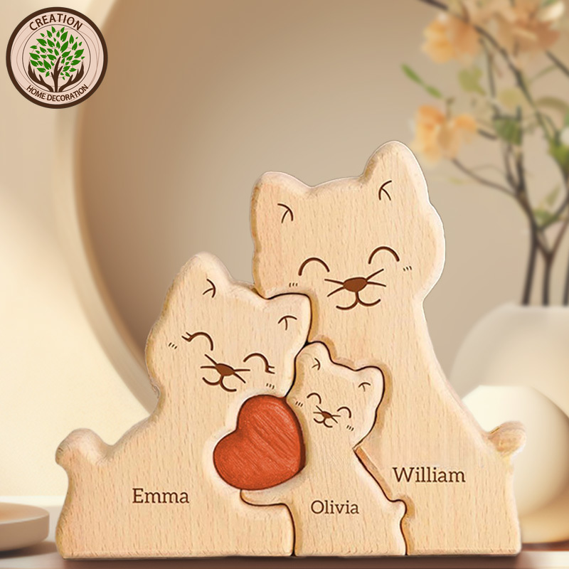 Hölzernes Katzen-Kunst-Puzzle, – Art Craft 2 Year Olds Bewertung und Preis