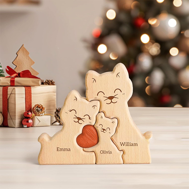 Hölzernes Katzen-Kunst-Puzzle, – Art Craft 2 Year Olds Bewertung und Preis