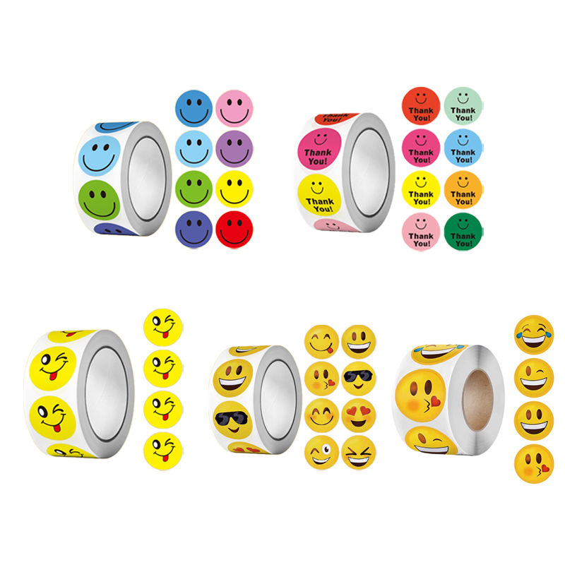 500 Stück/Rolle Bunte Gesichts – Art Craft Journal Bewertung und Preis